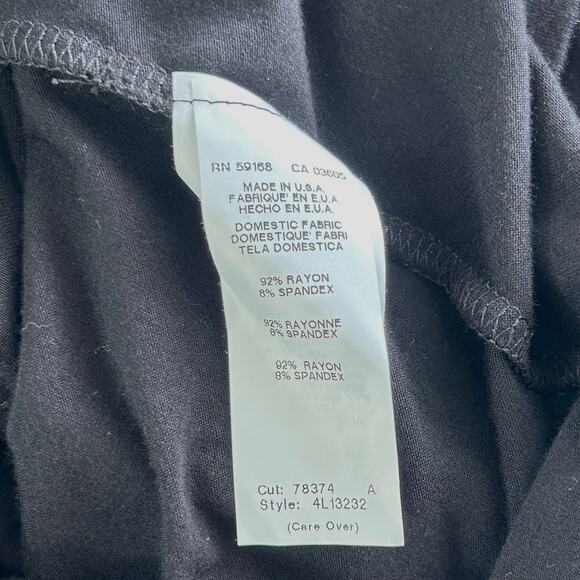 Karen Kane Black Long Sleeve Blouse with Silver Accent - Picture 8 of 8